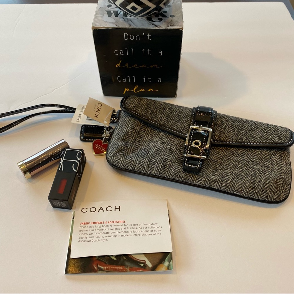 Coach wool wristlet